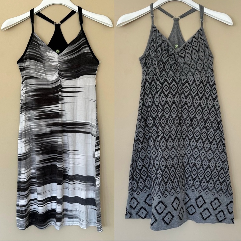 Bundle of 2 Dakini Women S Strappy Babydoll Dress Built in Bra Y2K Black Racer